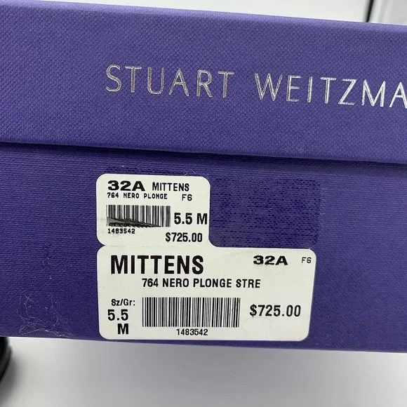 Authentic Stuart Weitzman Mittens black leather ankle boots - Picture 10 of 10